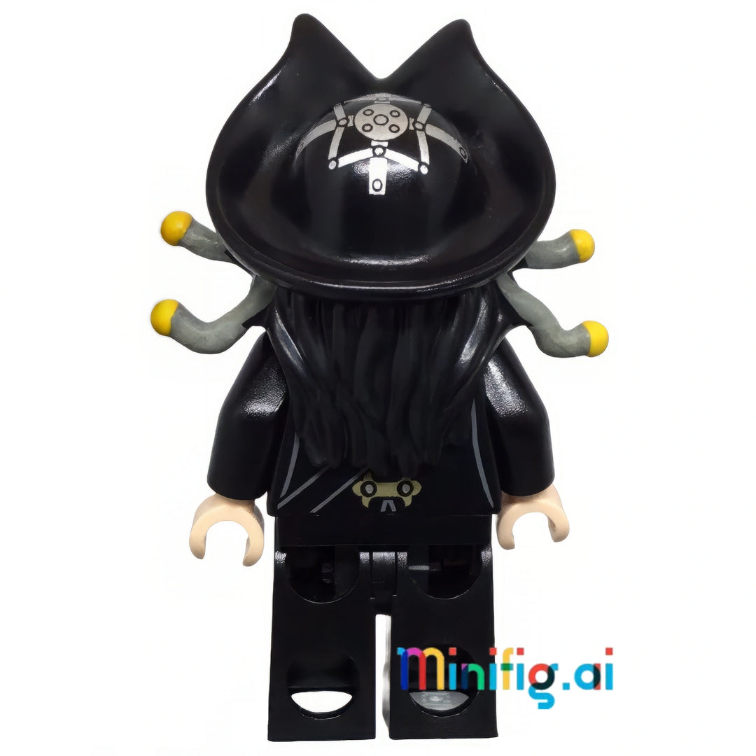LEGO Pirates of the Caribbean Blackbeard Minifigure From Sets 4192 & 4195, bricklink poc007, Rear View, B01N2SAV40
