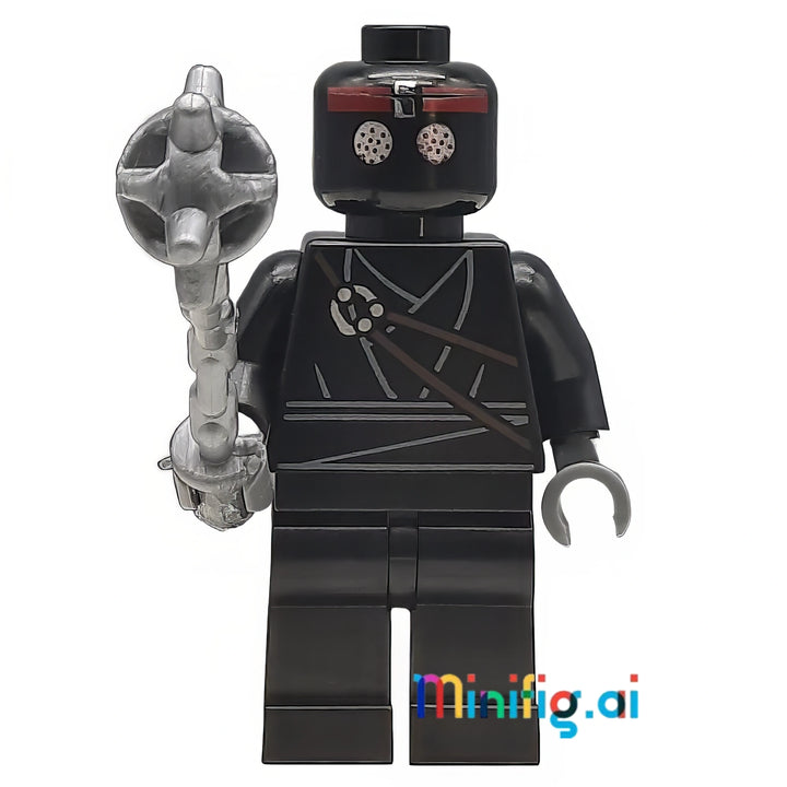LEGO Teenage Mutant Ninja Turtles Foot Solder Minifigure with Morning Star From Sets 79103 & 79122, bricklink tnt011, Front View, B00HERD9DW