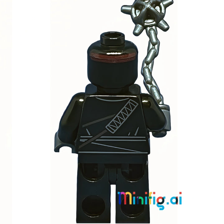 LEGO Teenage Mutant Ninja Turtles Foot Solder Minifigure with Morning Star From Sets 79103 & 79122, bricklink tnt011, Rear View, B00HERD9DW