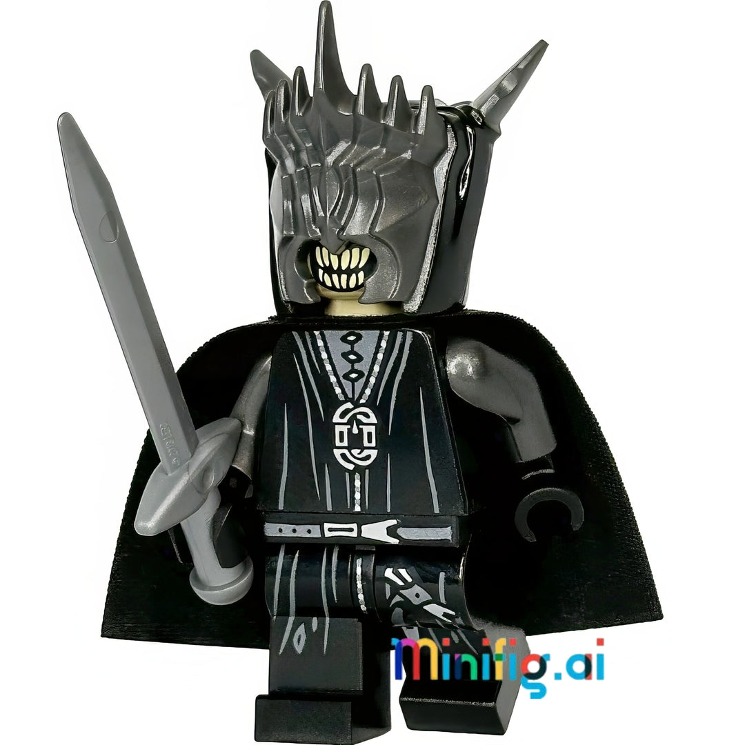 LEGO The Lord of the Rings Mouth of Sauron Minifigure From Set 10333, bricklink LOR140, Front View, B01NAHLAMK