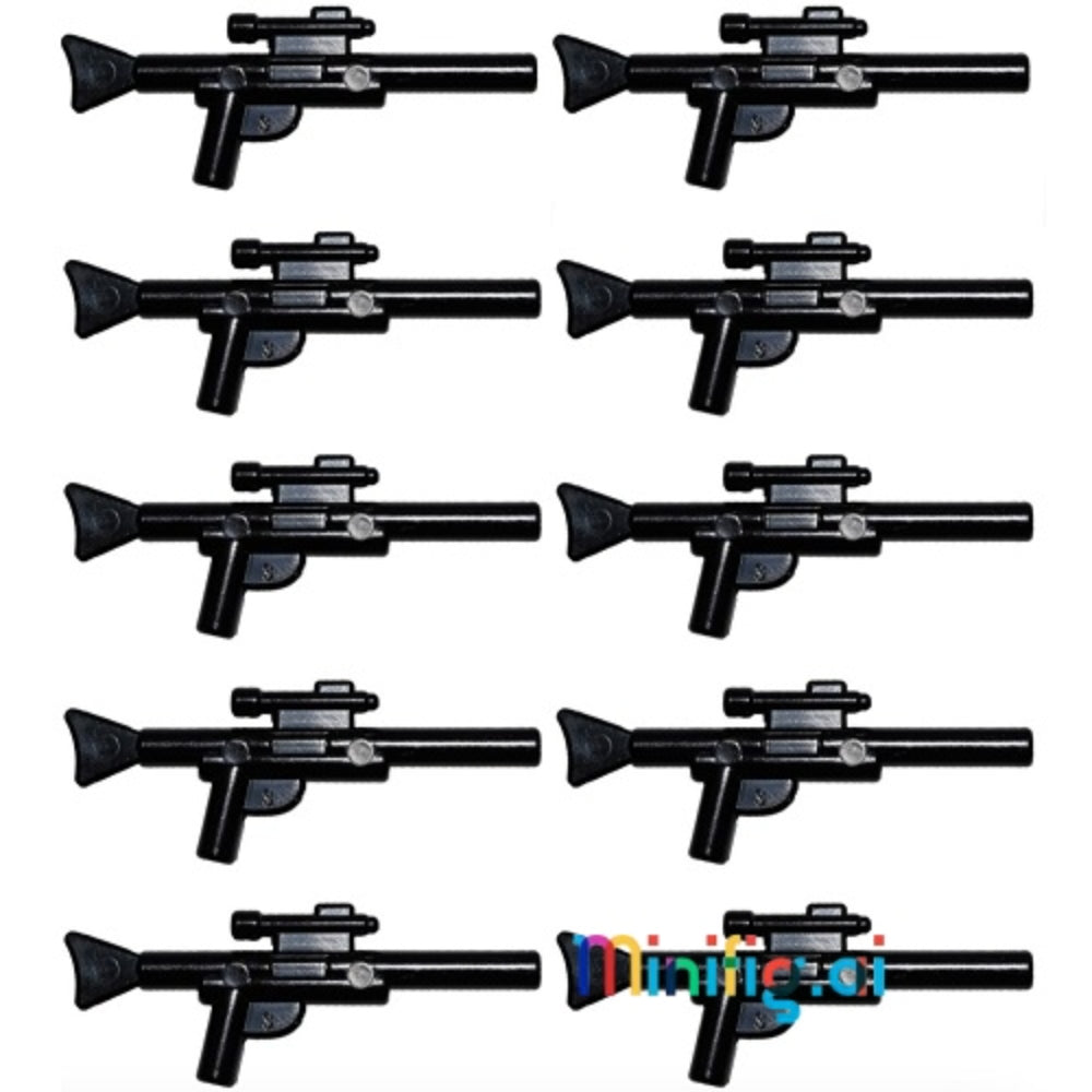 Lot of 10x Star Wars Minifigure Accessory Long Blaster Rifle Weapon