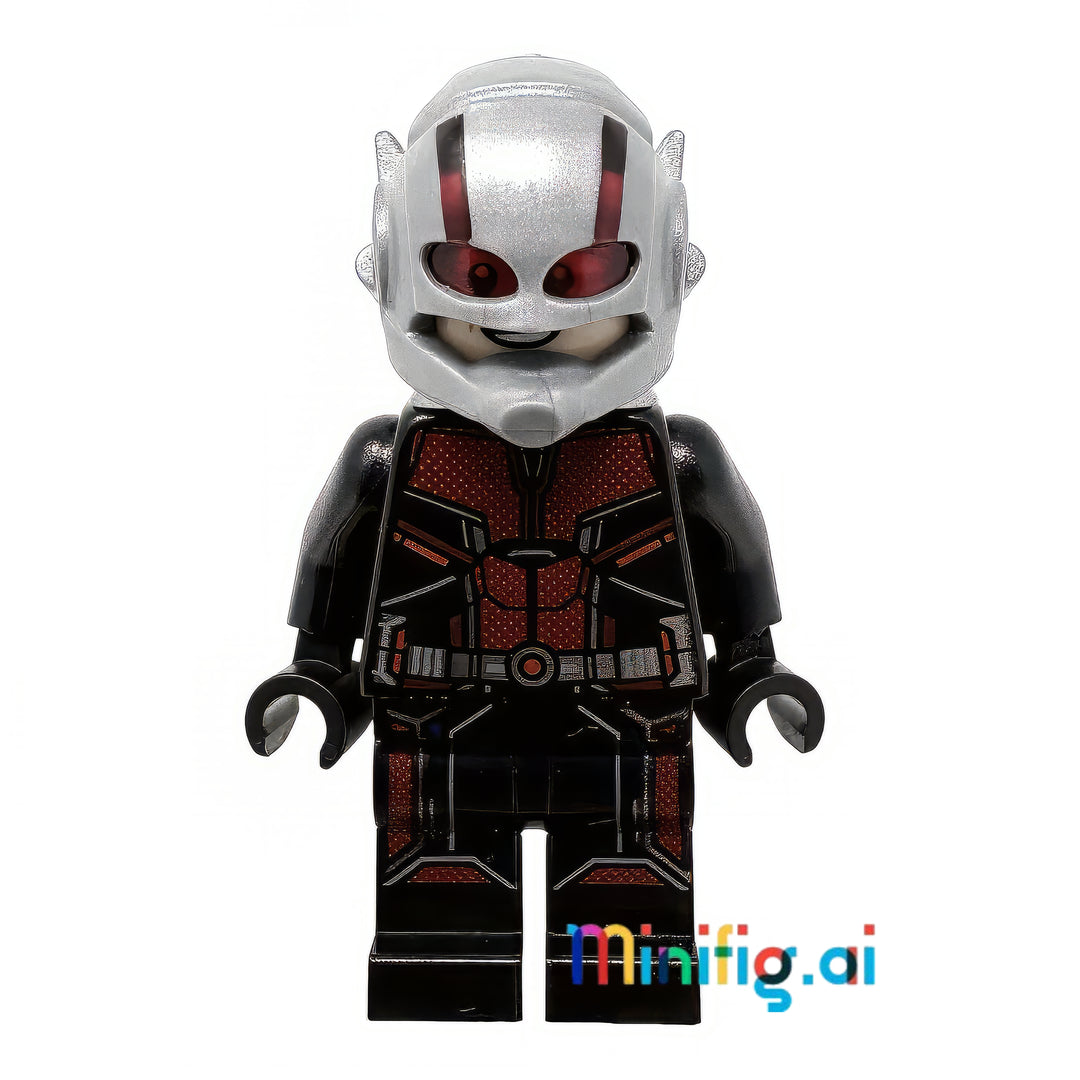Marvel Super Heroes Ant-Man Scott Lang Minifigure with Upgraded Suit from set 76109, bricklink sh0516, Front View, B07DM8PM5X