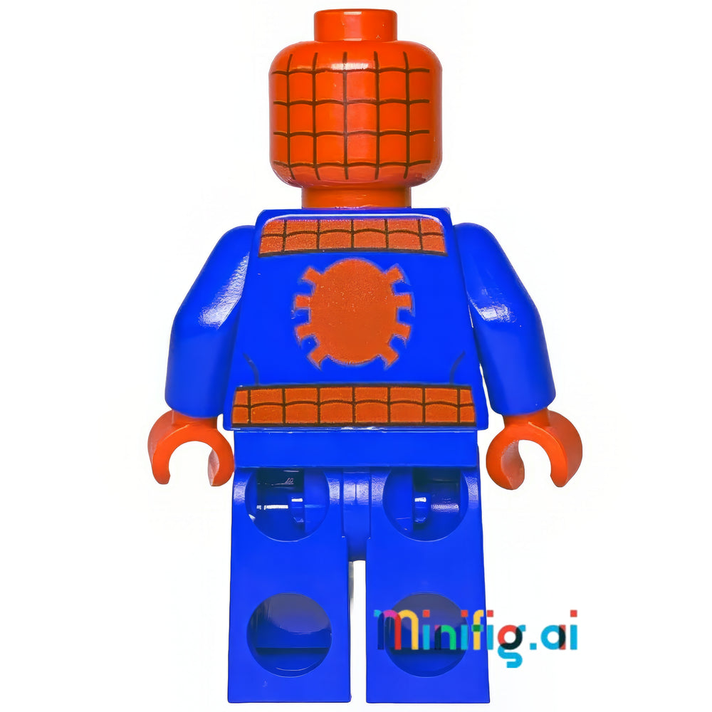 Marvel Super Heroes Spider-Man Minifigure from sets 76005, 76057, 76059, bricklink sh0038, Rear  View, B00J15V51S