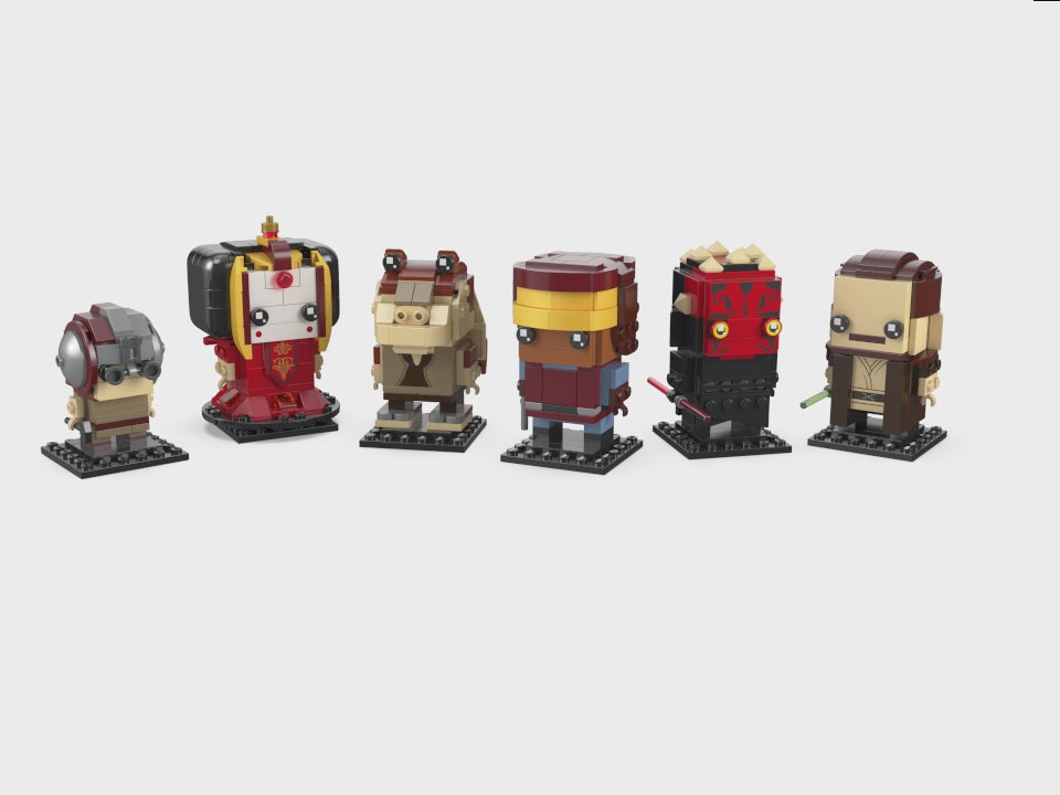 LEGO 40676 brings Episode I to life! Build 6 characters, display proudly. Perfect 25th anniversary gift for Star Wars lovers and brick collectors 10+.