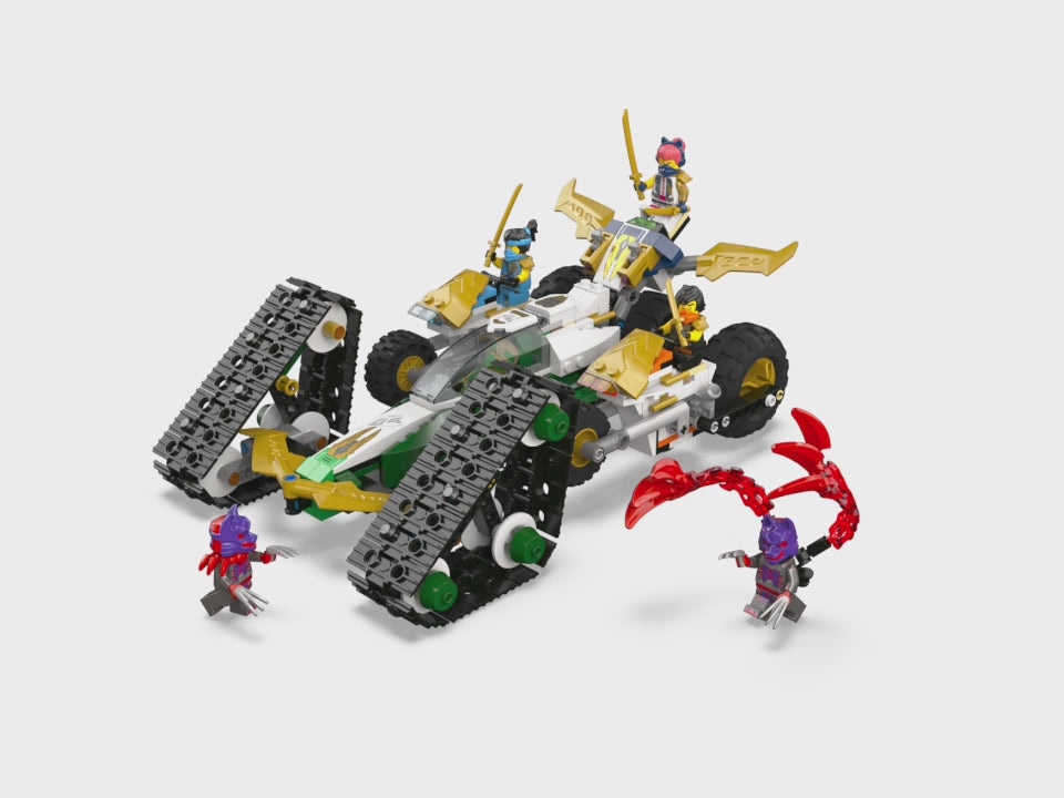 LEGO 71820 NINJAGO Set: Transforming team vehicle! Glider, racer, bikes & 6 heroes. Epic battles for ages 9+. #LEGONinjago #ActionSet