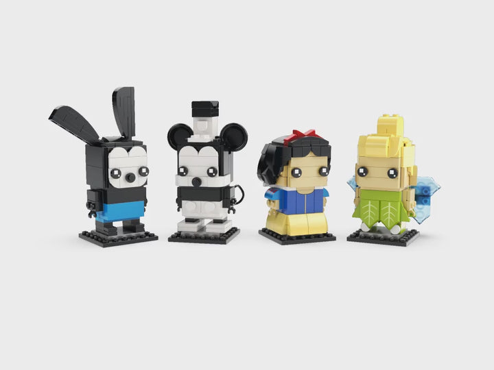 LEGO 40622 brings Disney icons home! Build 4 characters, display proudly. Perfect 100th anniversary gift for Disney enthusiasts and brick collectors 10+.