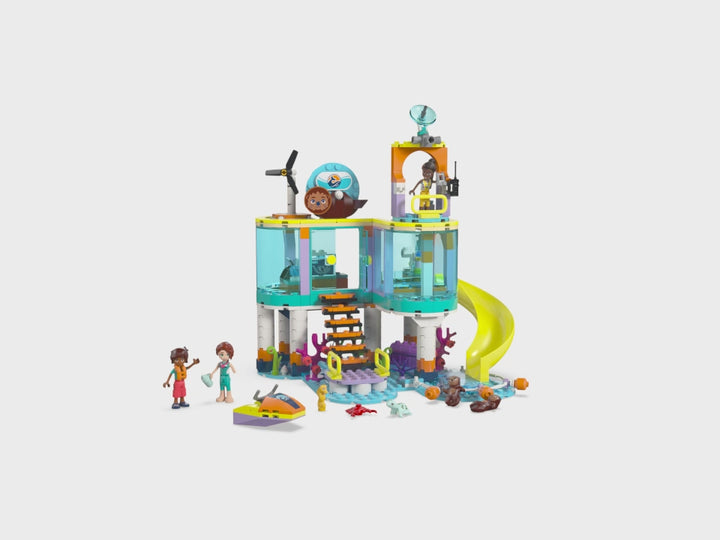 LEGO 41736 Sea Center: Friends rescue marine life! 3 mini-dolls, 4 animals, rehab area & accessories. Ocean play for 7+. #LEGOFriends #SeaLife