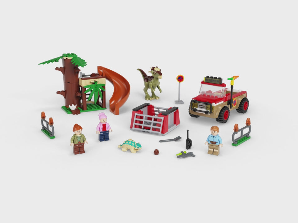 LEGO Jurassic World 76939: Stygimoloch escape mission! Tree house, off-roader, 5 figures. Dino-mite playset for ages 4+. #LEGODinosaur #KidsToy