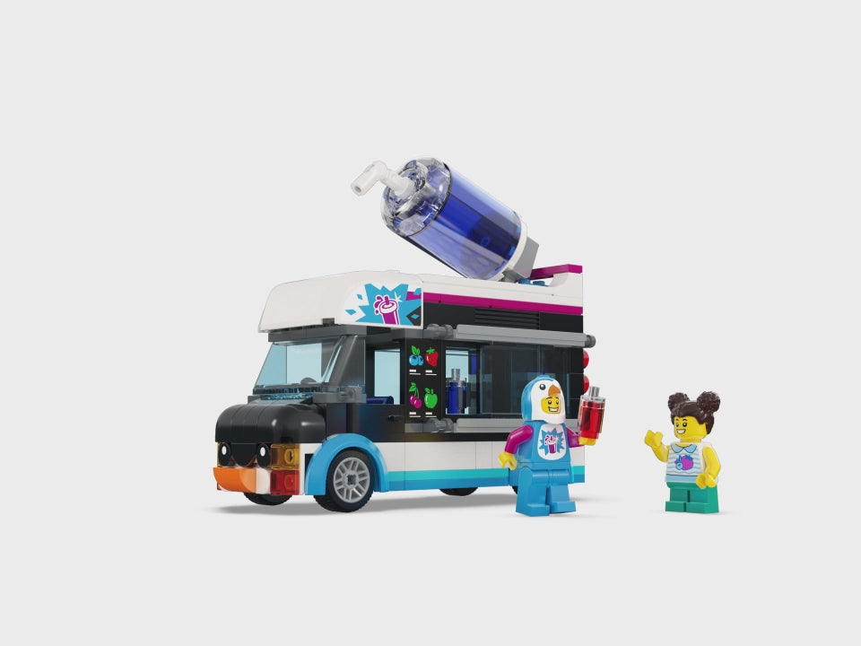 LEGO City 60384: Build & play with penguin-themed food truck! 194 pieces, 2 minifigures & slushy machines. Summer fun for ages 5+. #LEGOBuild #FoodTruckToy