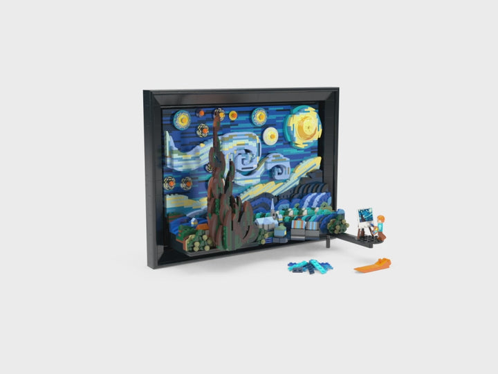 LEGO Vincent Van Gogh Starry Night 21333 Wall Art with Minifigure