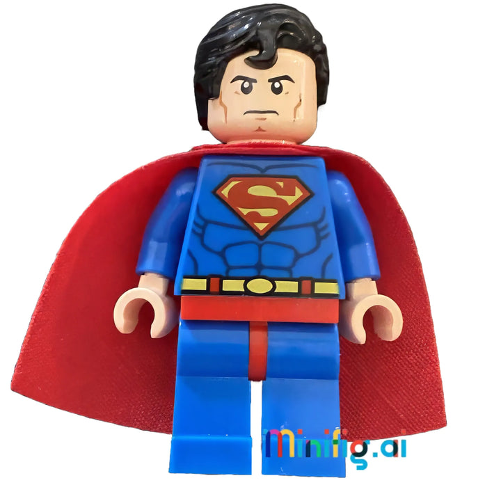 Build the Man of Steel with LEGO Superman minifigure! Features classic costume, red cape, and muscled design. Essential for Justice League displays.