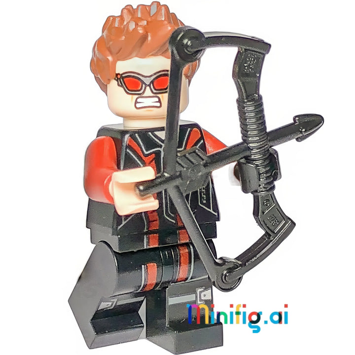 Add precision to your LEGO Marvel collection with Hawkeye minifigure! Features tactical suit, red glasses, and combat bow. Essential for Avengers displays.