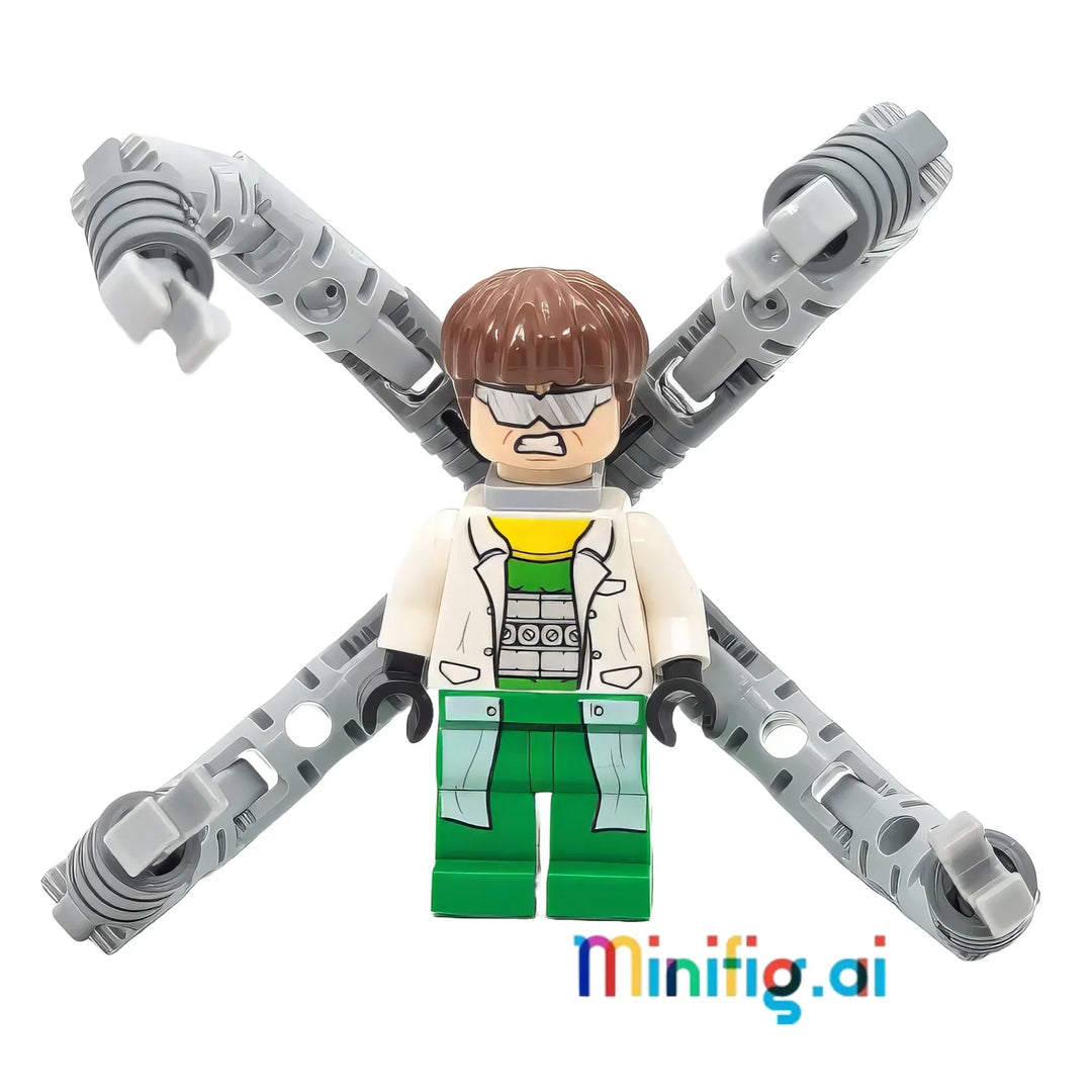 LEGO Doctor Octopus minifigure, Doc Ock Marvel LEGO, Spider-Man villain minifig, LEGO 76015 Doc Ock, LEGO Marvel minifigures
