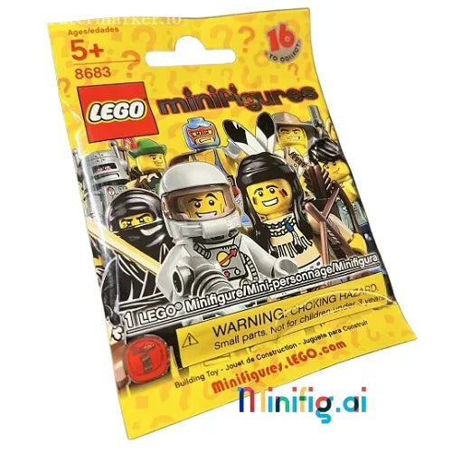 The LEGO Mystery Pack from Collectible Minifigure Series 1 features surprise minifigures, each with unique designs and accessories.
