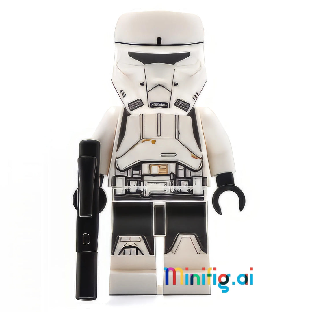 LEGO Star Wars Imperial Hovertank Pilot minifigure with detailed armor design. Features unique helmet, and blaster. Perfect for Rogue One collections.