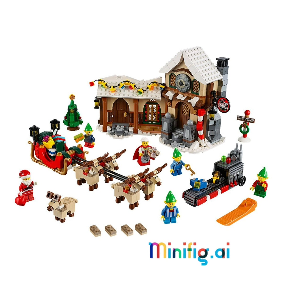 LEGO Winter Village 10245: Santa's Workshop comes to life! Detailed build with 6 minifigures. Ideal gift for holiday enthusiasts 12+. #LEGOGift #ChristmasDeco