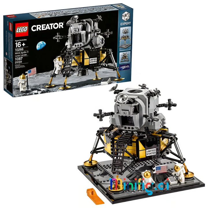 LEGO 10266 NASA Apollo 11: Build lunar history! 1087 pieces, detailed lander & 2 astronauts. Perfect for space fans 14+. #LEGOSpace #MoonLanding