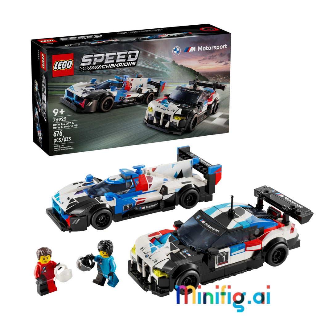 Race into action with LEGO 76922! Build, display, and play with authentic BMW M4 GT3 & M Hybrid V8 models. Perfect for car enthusiasts aged 9+. 676 pieces of pure speed!