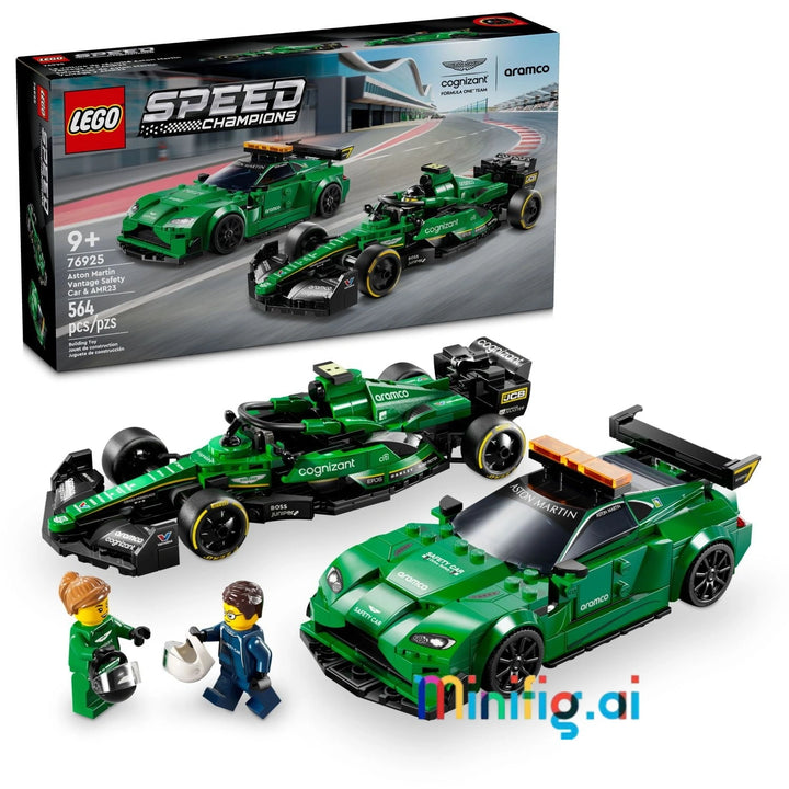 Experience F1 thrills with LEGO 76925! Build Aston Martin Safety Car & AMR23. Authentic details, 2 minifigures, 564 pieces. Perfect gift for racing fans 9+