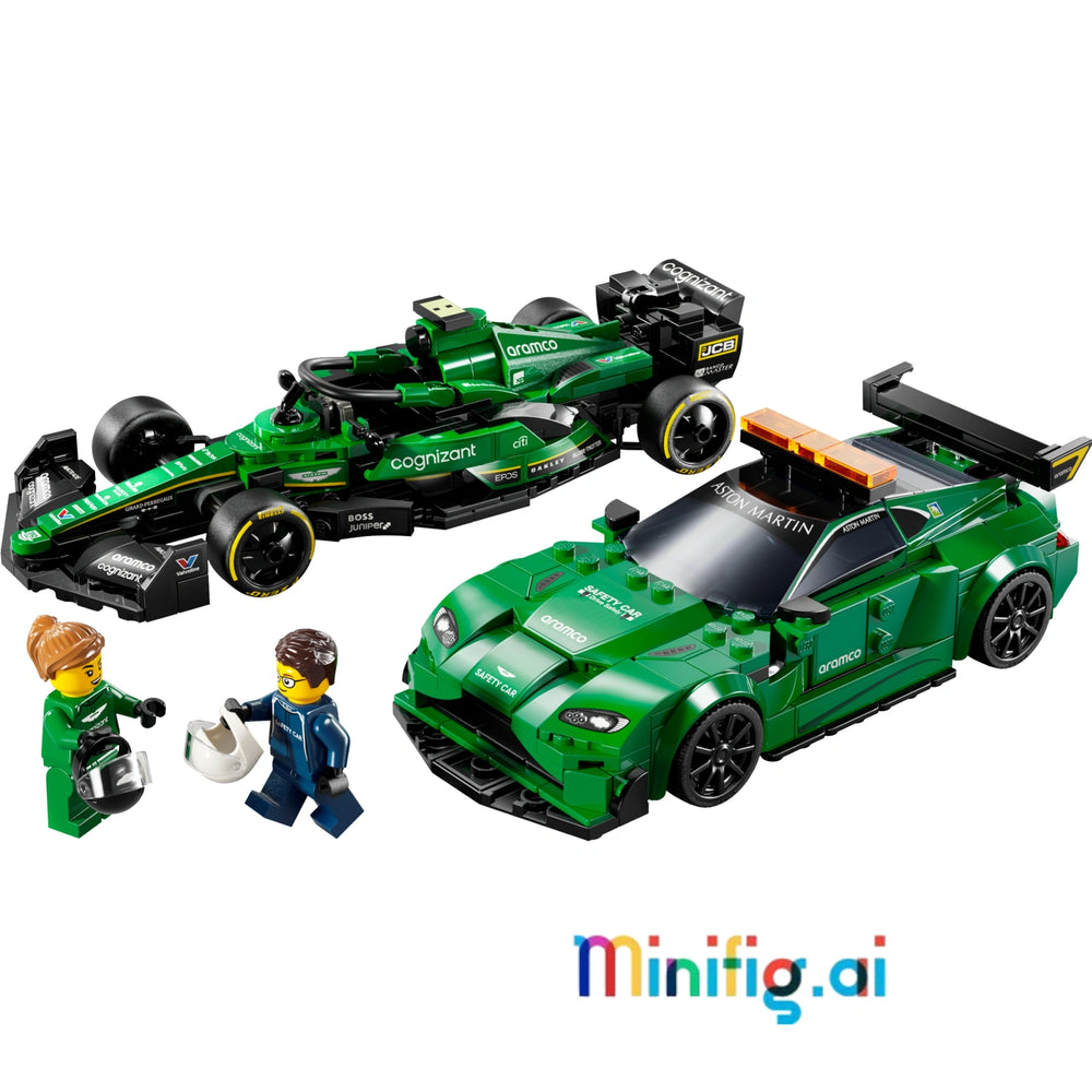 Rev up your LEGO collection with 76925 Aston Martin duo! Safety Car & AMR23 F1 racer, packed with realistic features. Ideal for builders and car enthusiasts.