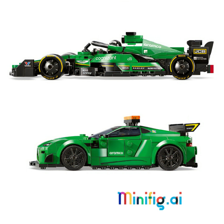 LEGO Speed Champions 76925: Aston Martin Safety Car & AMR23. Build, play, display! Authentic designs, 2 cars, 2 drivers. Great for F1 fans aged 9+