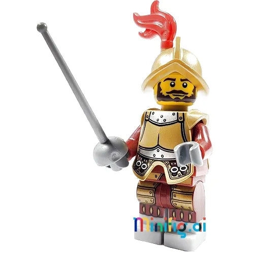 LEGO Conquistador Collectible Minifigure Series 8 From Set 8833 bricklink col08-2, Front View, B00954J5OO