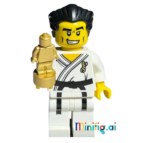 LEGO Karate Master Collectible Minifigure Series 2 From Set 8684 bricklink col02-14, Front View, B004048VHQ