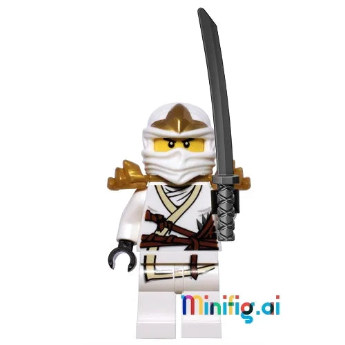 LEGO Ninjago Zane ZX Minifigure with Armor and Silver katana