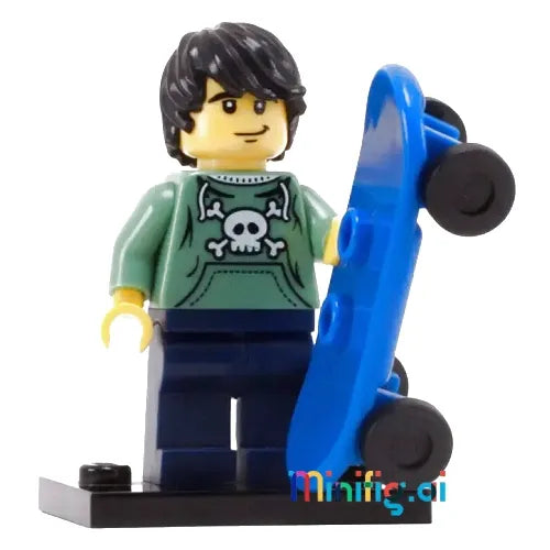 LEGO Skater Collectible Minifigure Series 1 From Set 8683 bricklink col01-6, Front View, B003NZ5F72