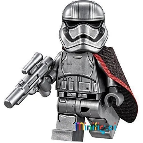 LEGO Star Wars Captain Phasma Minifigure with Silver Blaster Gun From Set 75201, Front View, sw0904, B09HDY6WXD