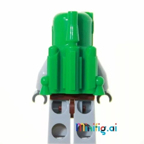 LEGO Star Wars Classic Boba Fett Minifigure with Blaster Gun From Sets 6209 & 6210, Back View, sw0002 and sw0002a, B0018WRNVS