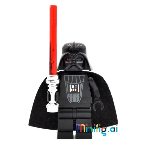LEGO Star Wars Darth Vader Minifigure with Lightsaber From Sets 10123, 7150 & 7200, Front View, sw0004, B0018V5YZQ