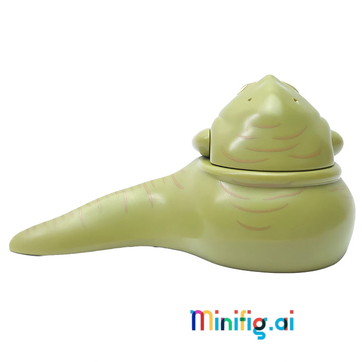 LEGO Star Wars Jabba the Hutt in Olive Green Minifigure From Sets 9516 & 75020, bricklink sw0402, Rear View