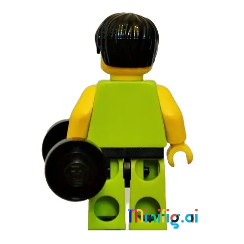 LEGO Weightlifter Collectible Minifigure Series 2 From Set 8684 bricklink col02-10, Rear View, B004042WTY