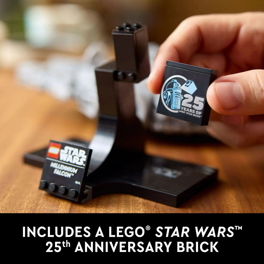 Showcase Star Wars legacy with LEGO 75375! Detailed Millennium Falcon model, dynamic display options, and hidden interior scenes. Perfect adult building experience.