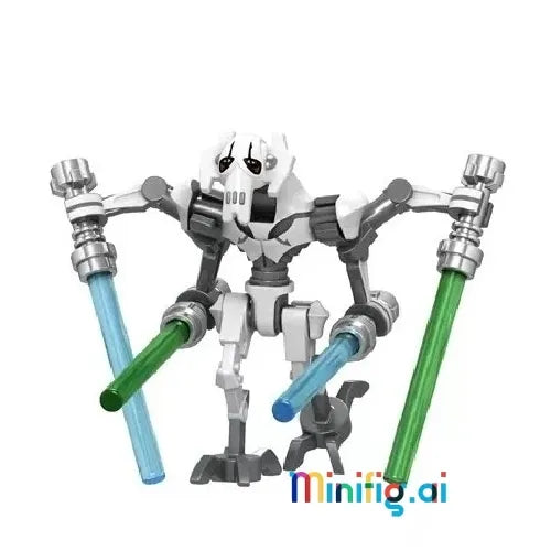 Lego Star Wars General Grievous White Armor Minifigure from sets 75040 & 75286 & 75199, Side View, sw0515, B00GNQH12A