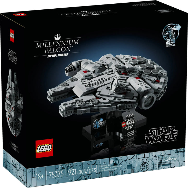 LEGO Star Wars 75375: Millennium Falcon reimagined! 921-piece set, no stickers, printed details. Ideal display piece for Star Wars enthusiasts aged 18+.